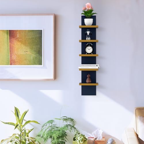 Homaterial 5 Tier Wall Shelf Unit, Decorative Wall Mount Vertical Shelving - Image 2