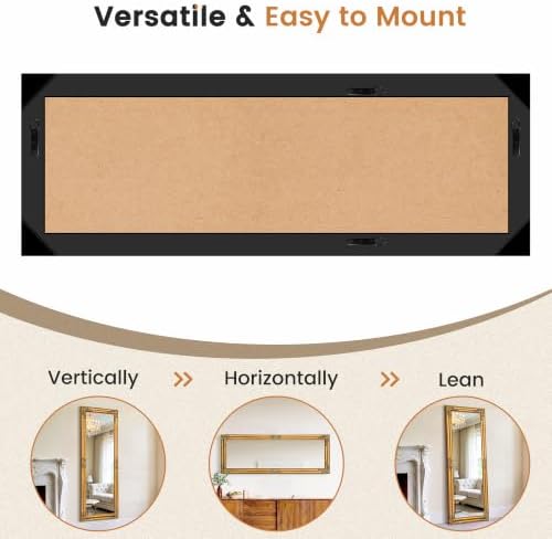 TRAHOME Vintage Full Length Mirror, 55”x20” Gold Antique Baroque Mirror - Image 5