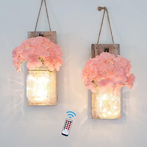 Mason Jar Wall Decor Set of 2, Rustic Brown by LiveinspiredLiveBesuerte
