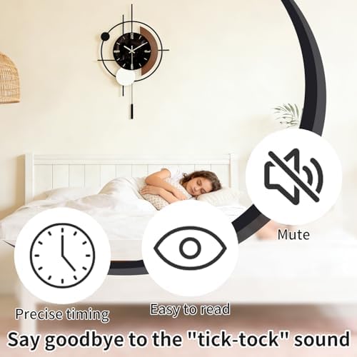 Wall Clock, Silent Quality Quartz Battery Operated - Image 4
