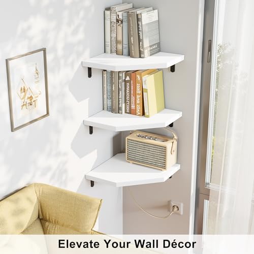 Alsonerbay Pine Wood Corner Shelves - Image 4
