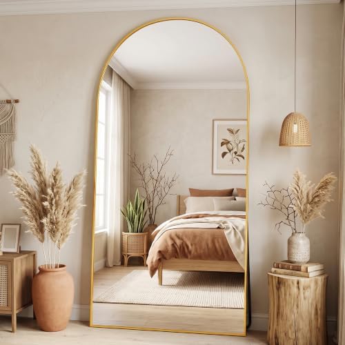 90"x46" Arched Full Length Mirror, Large Floor Mirror by Unknown