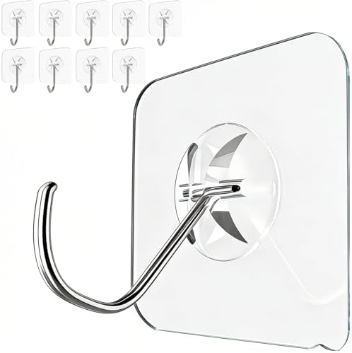 Latoxcaa 10-Pack Heavy Duty Wall Adhesive Hooks by Latoxcaa-SpaceMaster