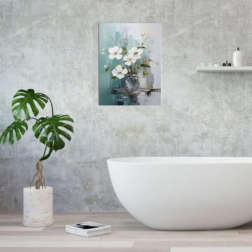 daktenn Floral Canvas Wall Art Bathroom Wall Art Pictures Wall Decor Home Decor - Image 4