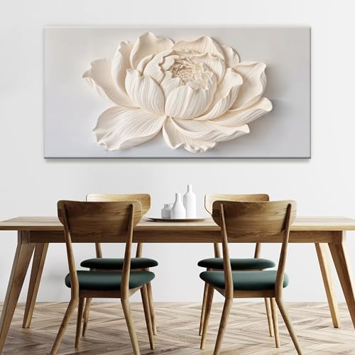 TAIJXAGSG Modern Wall Art White Flower Canvas Art Wall Decor Wall Decor Prints - Image 6