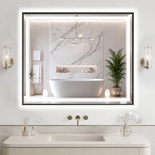 36"x40" LED Bathroom Mirror by FLYECHO