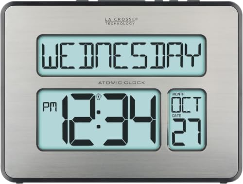 La Crosse Technology 513-1419BLv4-INT Backlight Atomic Full Calendar Clock by LaCrosseTechnology