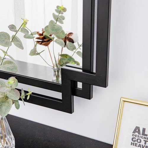 28" x 40" Black Wall Mirror for Decor - Image 3