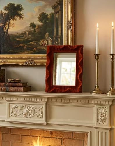 Small Wall Mirror with Cozy Flocking Touch - Image 6