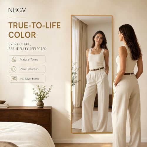 58"x21" Full Length Mirror, Floor Mirror Full Length Gold - Image 3