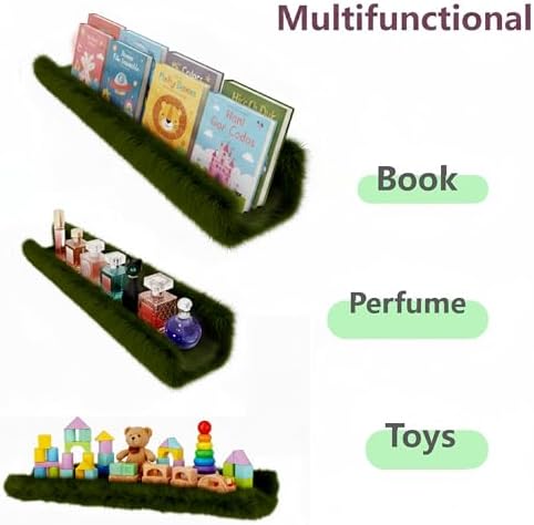 1PC Plush Bookshelf for Kids, Soft Hanging Wall Book Display Shelf - Image 4