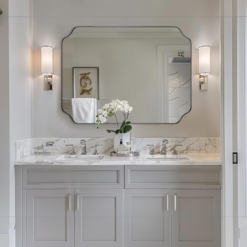 ANDY STAR Brushed Nickel Mirror 30x40 Inch, Rectangle Bathroom Mirror - Image 3