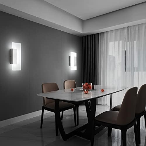 LMQNINE Modern LED Acrylic Wall Sconce White Light 6000K Hardwired Acrylic Wall - Image 4