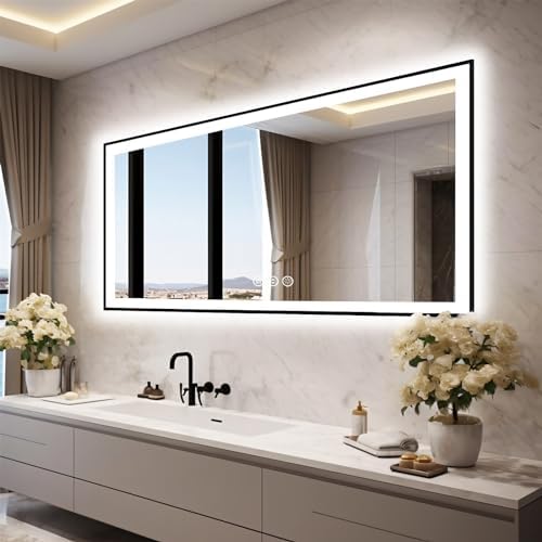 EchosLife 72x32 LED Bathroom Vanity Mirror by EchosLife