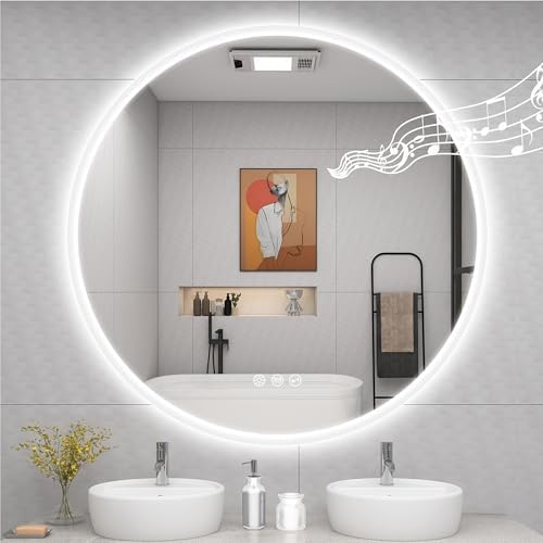 STARLEAD 36" Round LED Bathroom Mirror by STARLEAD