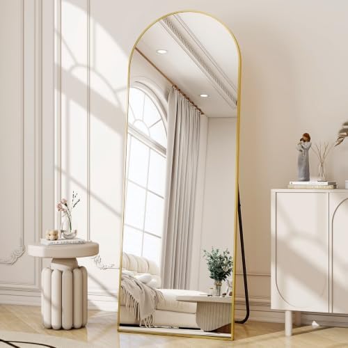 Arched Full Length Floor Mirror by Unknown