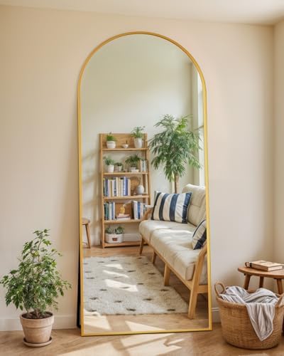 Full Length Mirror with Stand, Large Stand Up Mirrors, Aluminum Frame Floor - Image 3