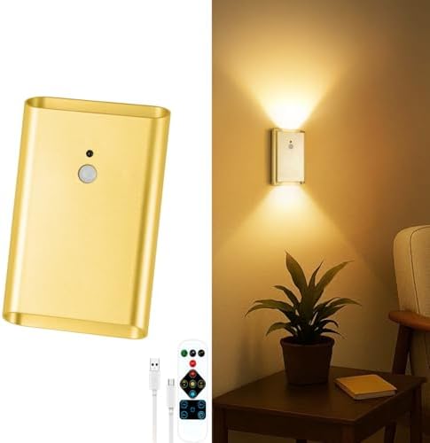 Eneru Motion Sensor Wall Sconce, 1 Pack Rechargeable Wireless Lights Indoor by Eneru