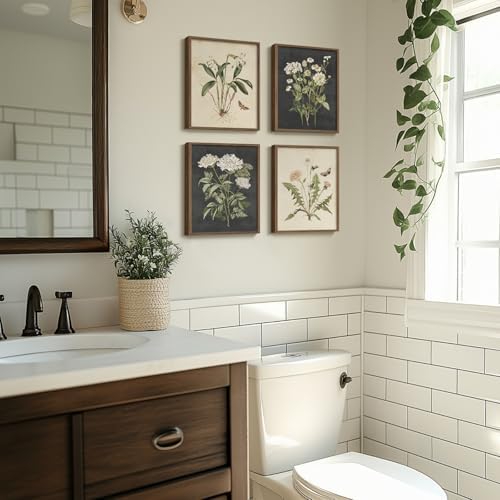 Framed Vintage Botanical Floral Wall Art - Image 3