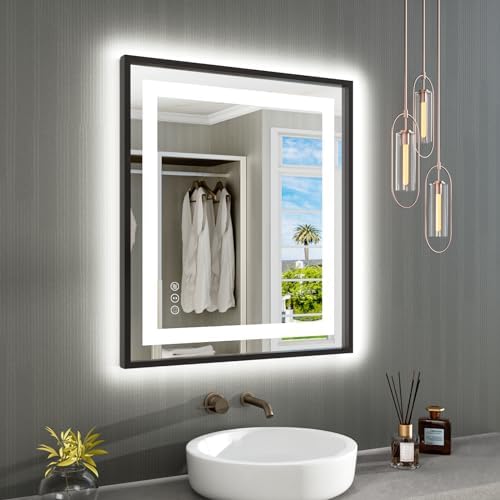 Amorho 28"X32" LED Bathroom Mirror by Amorho