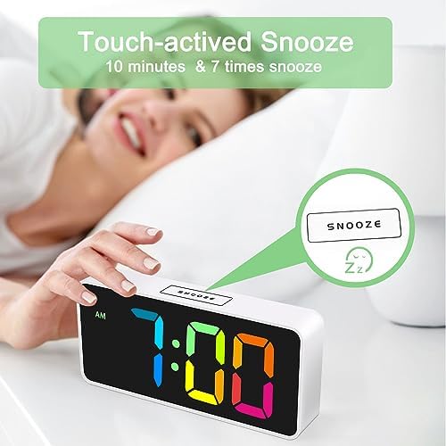 Welgo 7.5 Inches Large Dimmable Digital Alarm Clock - Image 5