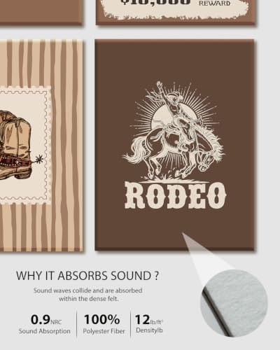 VIYYIEA Acoustic Art Panels, Western Cowboy Sound Absorbing Panel - Image 7