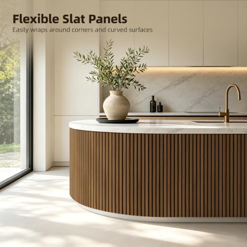 Vieshful 4-Pack Acoustic MDF Wood Slat Wall Panels - Image 6