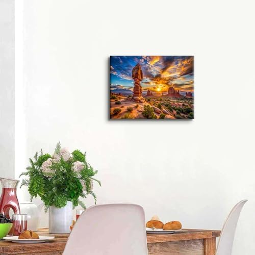 Sunset Nature Desert Wall Art Zion National Park Poster Canvas Prints Photo - Image 3