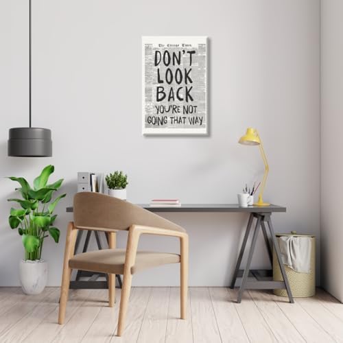 Black and White Retro Newspaper Wall Art Trendy Inspirational Quote Poster - Image 3