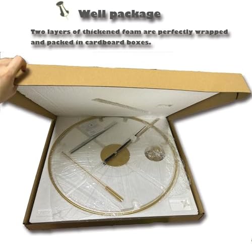 SHISEDECO Classical Large Modern Minimalist Pendulum Wall Clock 20" Gold - Image 6