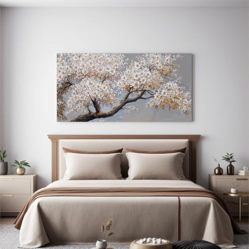 Modern White Flower Tree Of Life Wall Art - Image 5