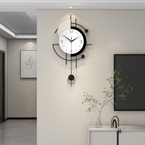 Modern Decorative Metal Pendulum Wall Clock by CreativeClock
