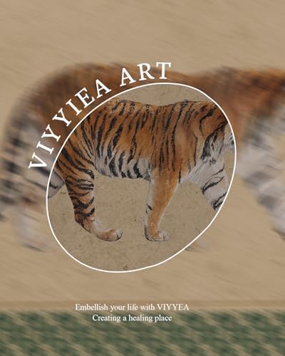 VIYYIEA Vintage Gold Framed Wall Art, Walking Triger Artwork, 12x16 inch - Image 7