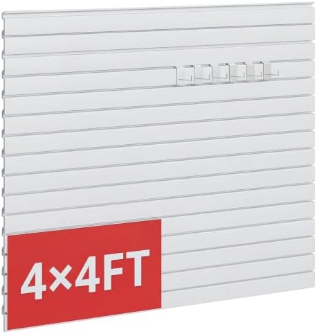 4x4 ft Slatwall Panel Wall Storage Systems by Noliven