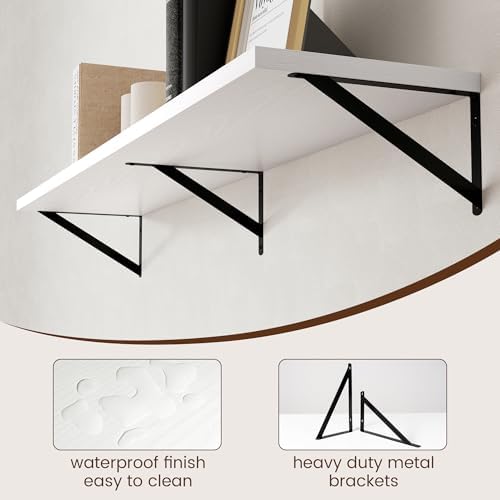 Axeman Floating Shelves for Wall White - Image 5