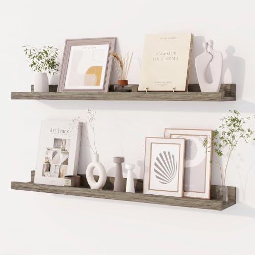 Dreamland Picture Ledge Shelf for Wall, Floating Shelves Set of 2, 30 inch Long by Dreamland