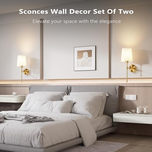 Battery Operated Wall Sconces Set of 2, Remote Control, RGB Bulb - Image 7