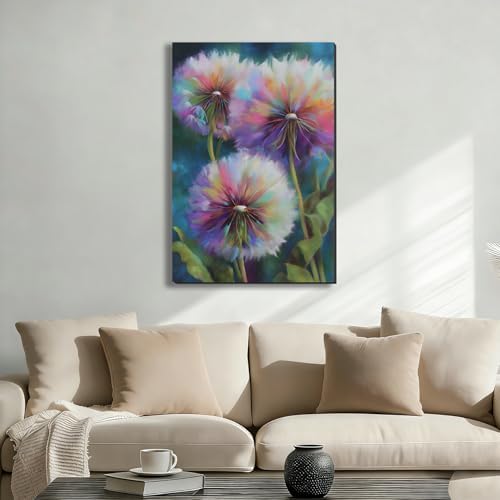 ZERILYN Ship Next Day Vibrant Floral Canvas Art Dreamy Flower Wall Decor Modern - Image 2