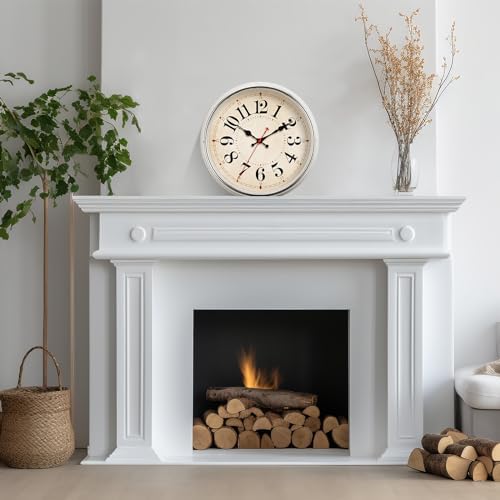 Wall Clock Metal 12.4" Retro Vintage Wall Clocks Countryside Style Silent Non - Image 5