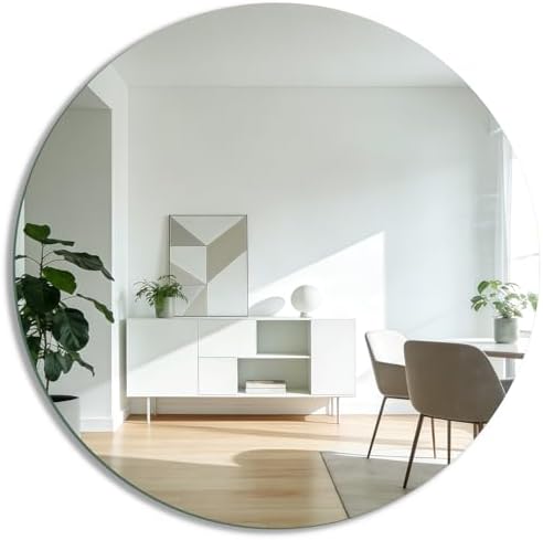 10 inch Frameless Glass Round Mirror by FindYourLove
