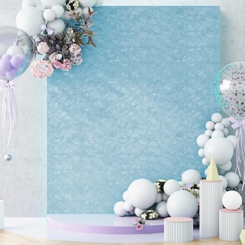 Flower Velvet Drawer Liner Baby Blue Velvet Fabric Wallpaper Soft Blue Felt - Image 4