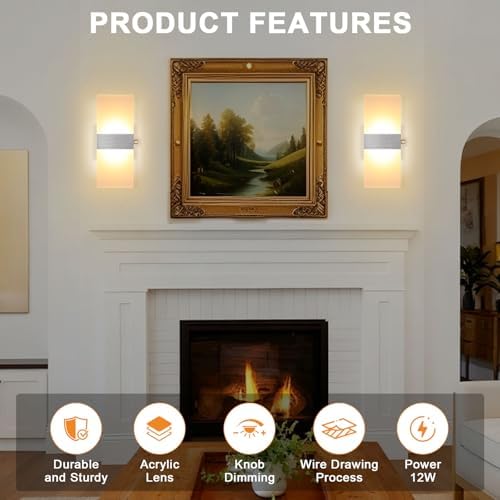 Lightess Acrylic Dimmable Modern LED Wall Sconce - Image 3