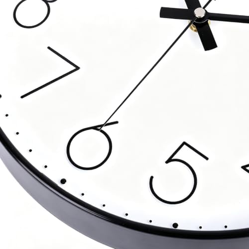 2 Pack Black Wall Clock 12 Inch Modern Silent Battery Operated Wall Clocks - Image 6