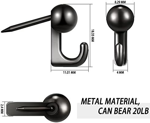 Jetec 30 Pcs Metal Push Pin Hangers Pin Wall Hook - Image 2