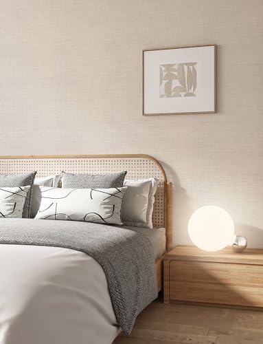 Beige Grasscloth Peel and Stick Wallpaper Textured Contact Paper 15.7inch x - Image 3