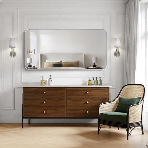 KOCUUY Silver Bathroom Mirror, 60x30 Inch Large Bathroom Mirror - Image 4
