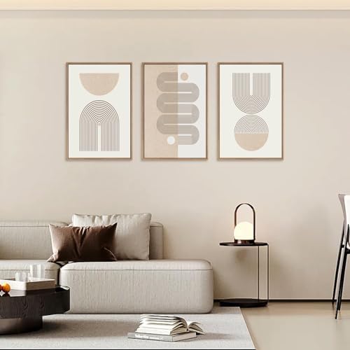 CHDITB Boho Framed Canvas Wall Art Set, Mid-Century Modern Wall Painting - Image 3