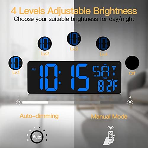 XREXS 17.2 Inch Large Digital Wall Clock - Image 5