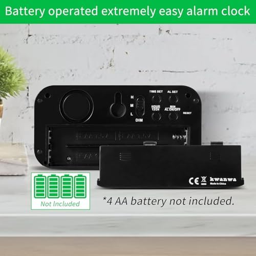 Alarm Clock, 1.2'' LED, Battery Operated, 3-Level Brightness - Image 4