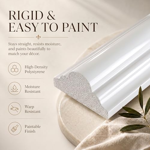 Pre-Cut Wall Molding Kit: Ready to Assemble Paintable Wainscoting Panels - Image 5